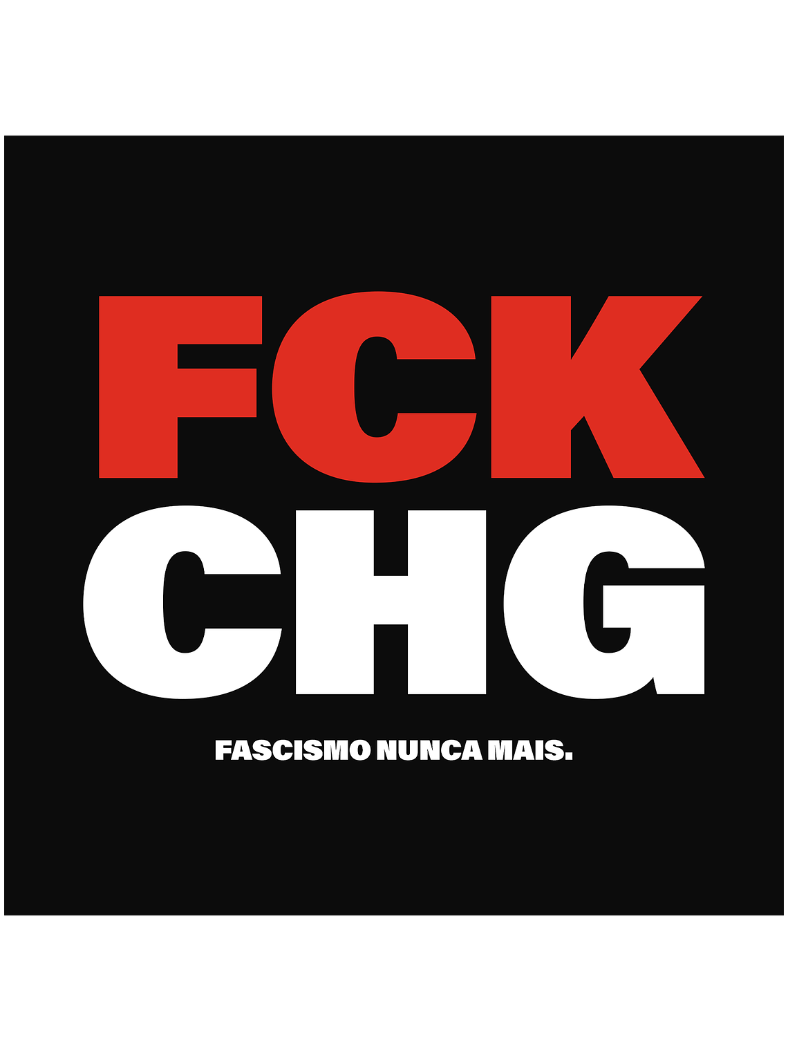 Autocolante FCK CHG preto 1