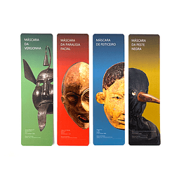 Pack 4 Bookmarks “A World of Masks”
