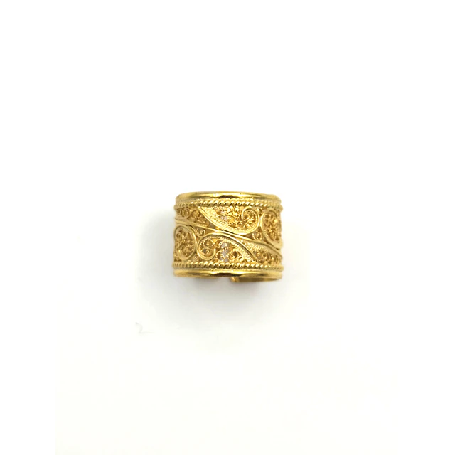 Anel Aberto Filigrana (prata ou prata dourada)
