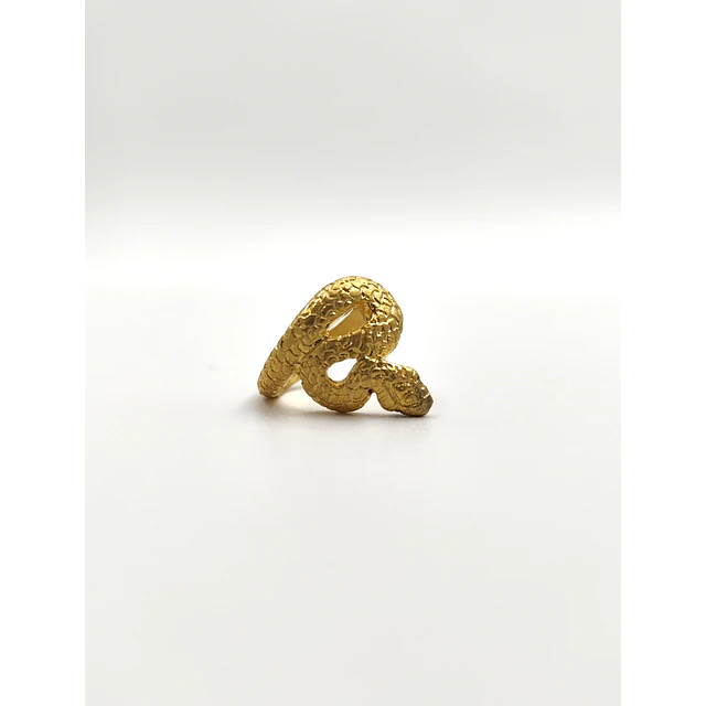 Anel Serpente (prata dourada)