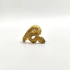 Anel Serpente (prata dourada)