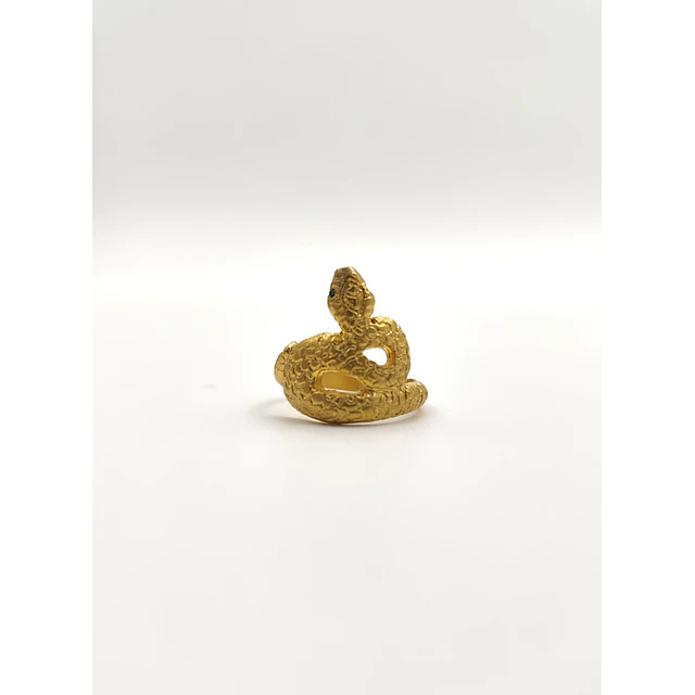 Anel Serpente (prata dourada)