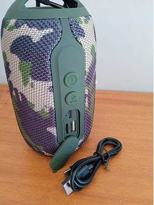 Coluna s/fios resistente a salpicos de água, com rádio