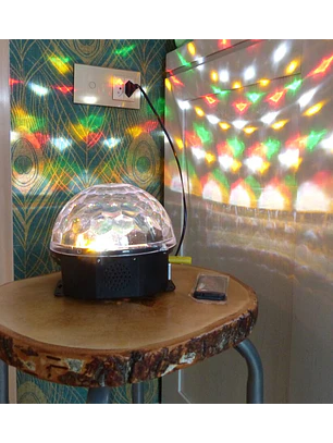 Projetor Luz e musica Rgb Giratório Musical Bluetooth