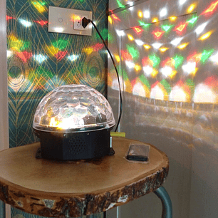 Projetor Luz e musica Rgb Giratório Musical Bluetooth
