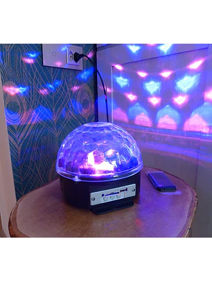 Projetor Luz e musica Rgb Giratório Musical Bluetooth