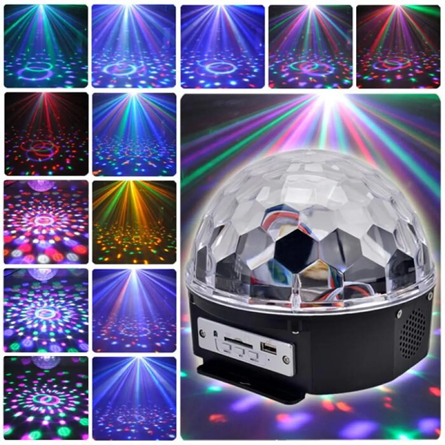 Projetor Luz e musica Rgb Giratório Musical Bluetooth 3