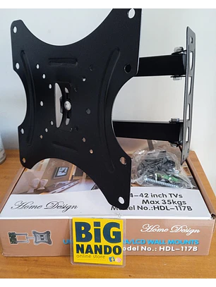 Suporte para TV articulado 14 a 42cm polegadas Max 35kg
