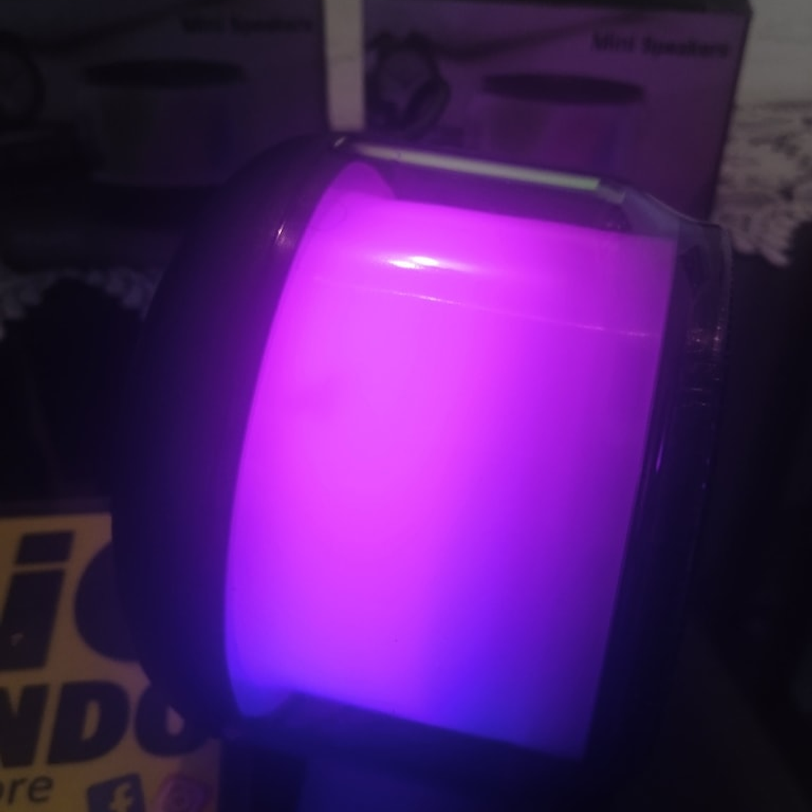Mini coluna de som com iluminação, Hi-fi e estéreo 5W 4
