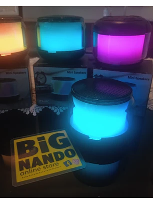 Mini coluna de som com iluminação, Hi-fi e estéreo 5W