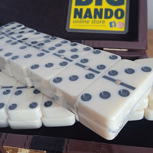 Dominó Profissional de Osso Com Mala em couro sintética