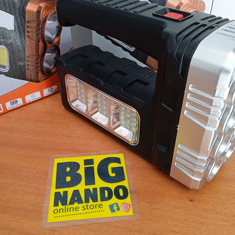 Lanterna de 8 lâmpadas led, carregar a energia solar ou USB 4