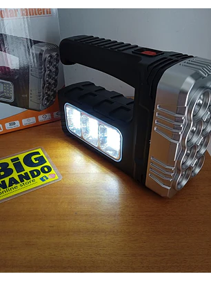 Lanterna de 8 lâmpadas led, carregar a energia solar ou USB