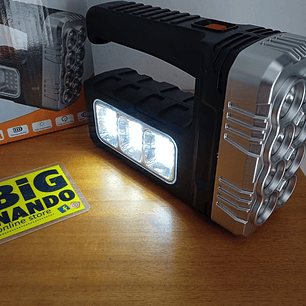 Lanterna de 8 lâmpadas led, carregar a energia solar ou USB