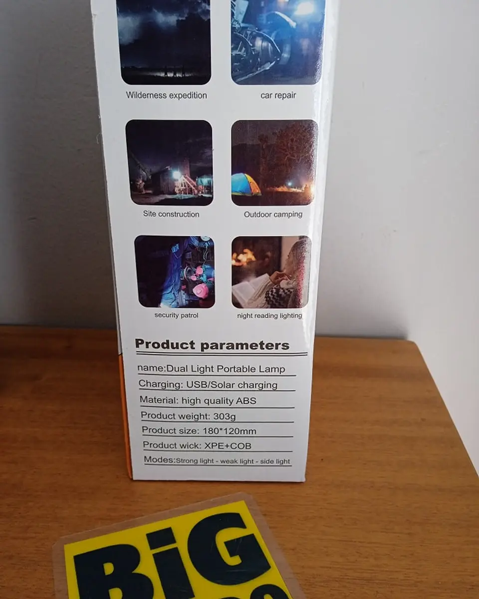 Lanterna de 8 lâmpadas led, carregar a energia solar ou USB 7