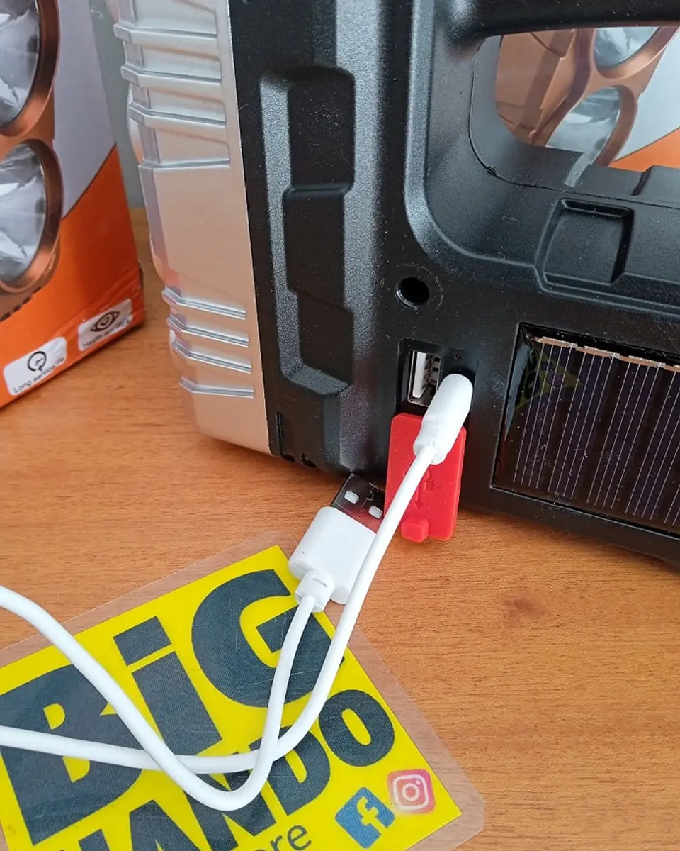 Lanterna de 8 lâmpadas led, carregar a energia solar ou USB 8