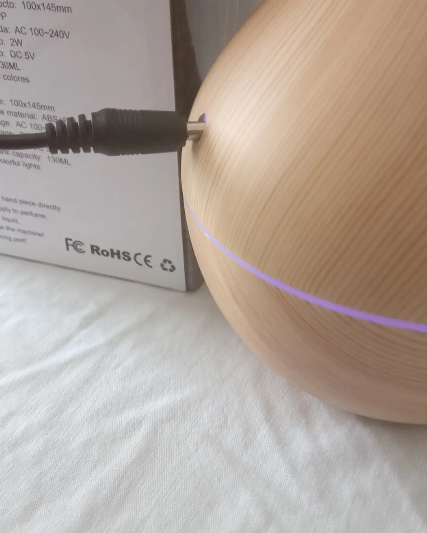 Difusor de aroma de óleo, mini produtor de vapor com luz led 6