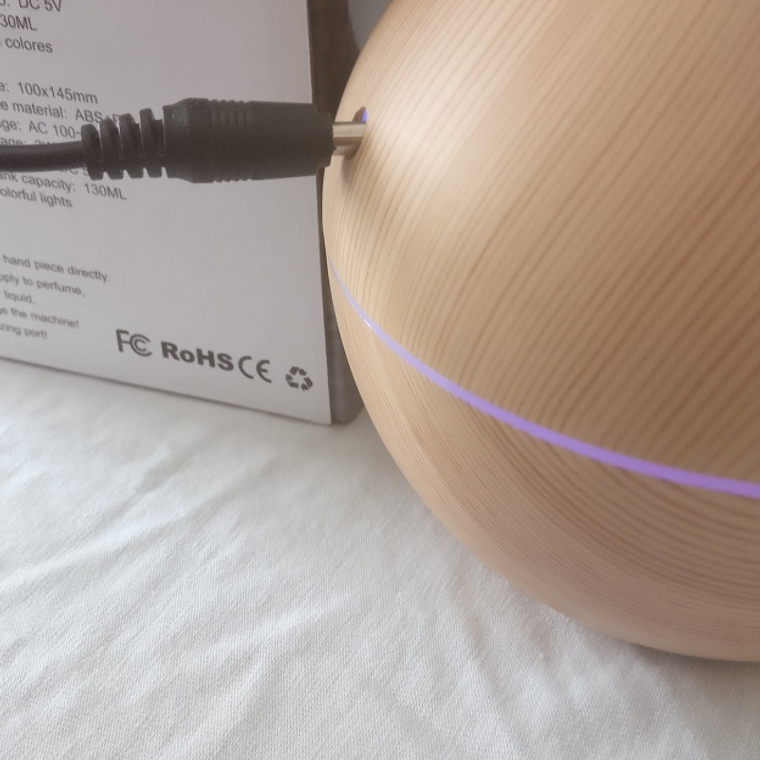 Difusor de aroma de óleo, mini produtor de vapor com luz led 6