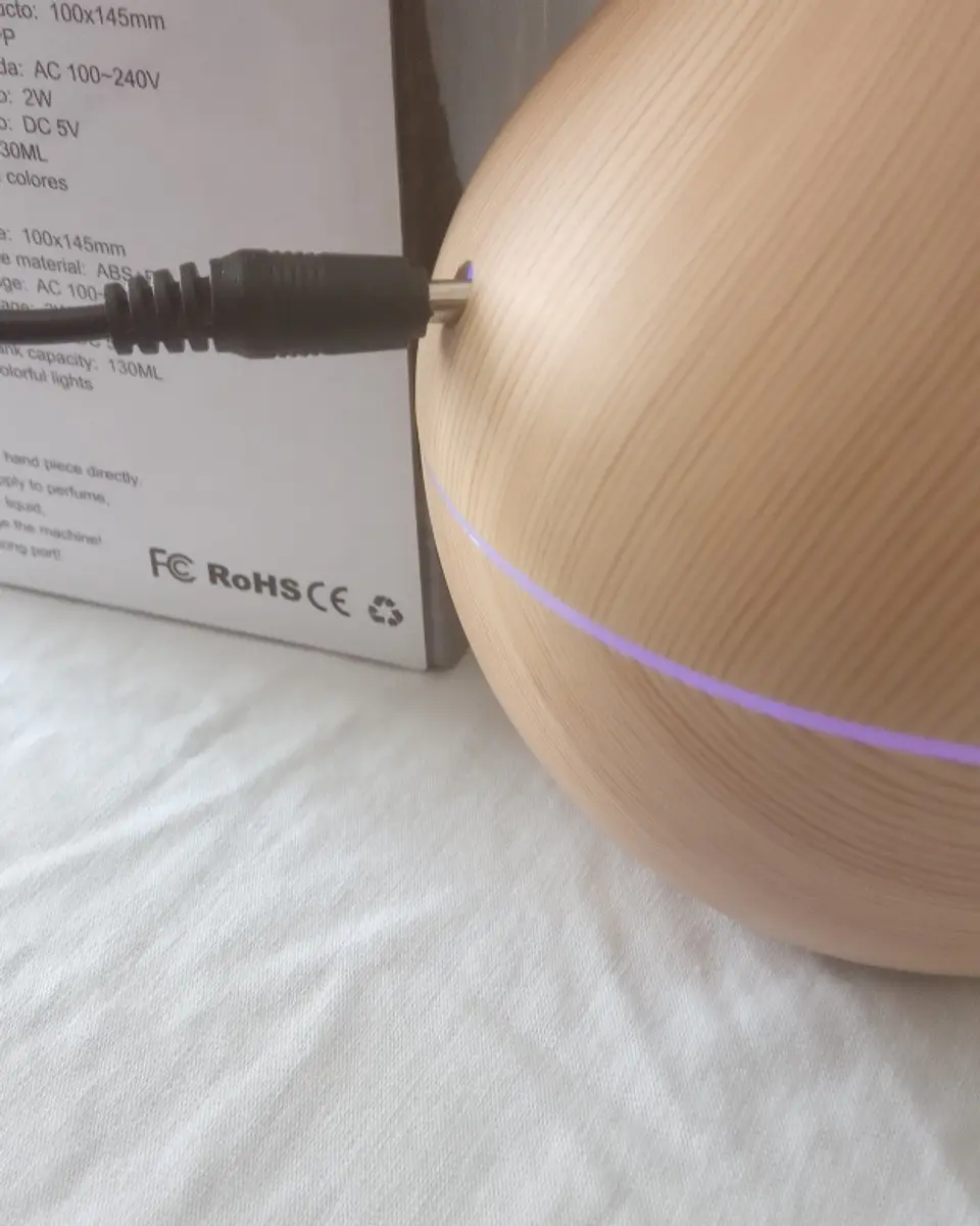 Difusor de aroma de óleo, mini produtor de vapor com luz led 6