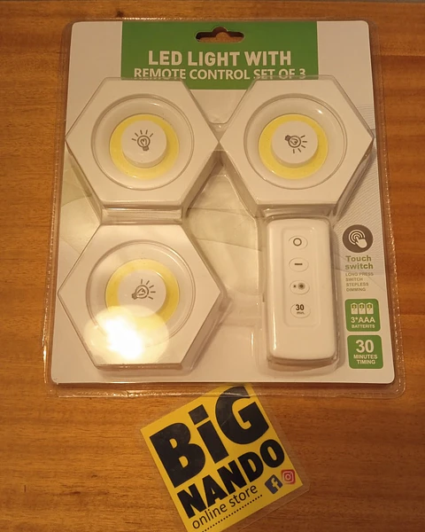  Lâmpadas LED Com Comando Remoto (Pack 3)