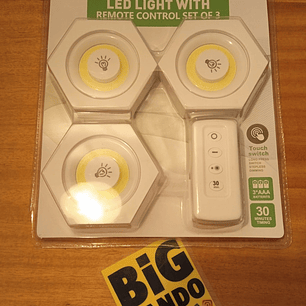  Lâmpadas LED Com Comando Remoto (Pack 3)