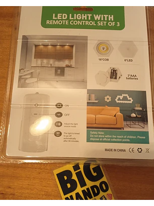  Lâmpadas LED Com Comando Remoto (Pack 3)