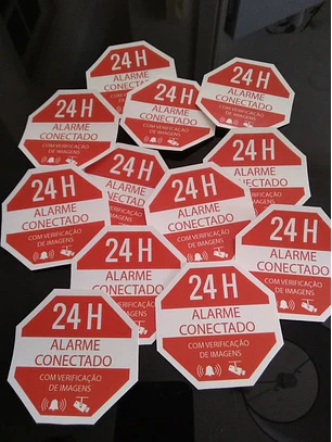 Autocolante de Aviso de Alarme