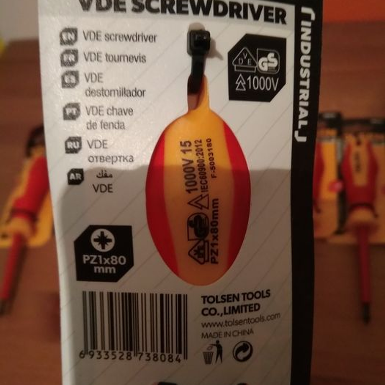 Chave de fenda VDE Pozidriv PZ1 75mm 6