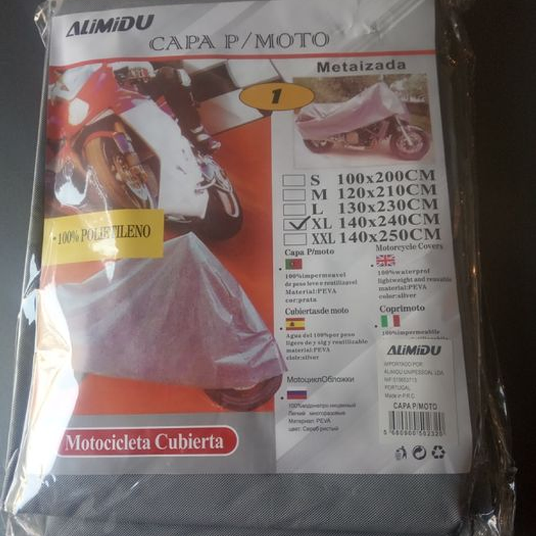 Capa para motas ou bicicletas 2,4 x 1,4 m TM-XL 1