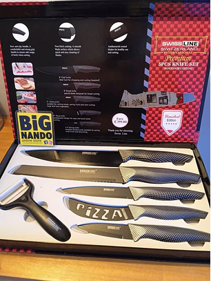 facas Swiss Line com 5 peças + oferta