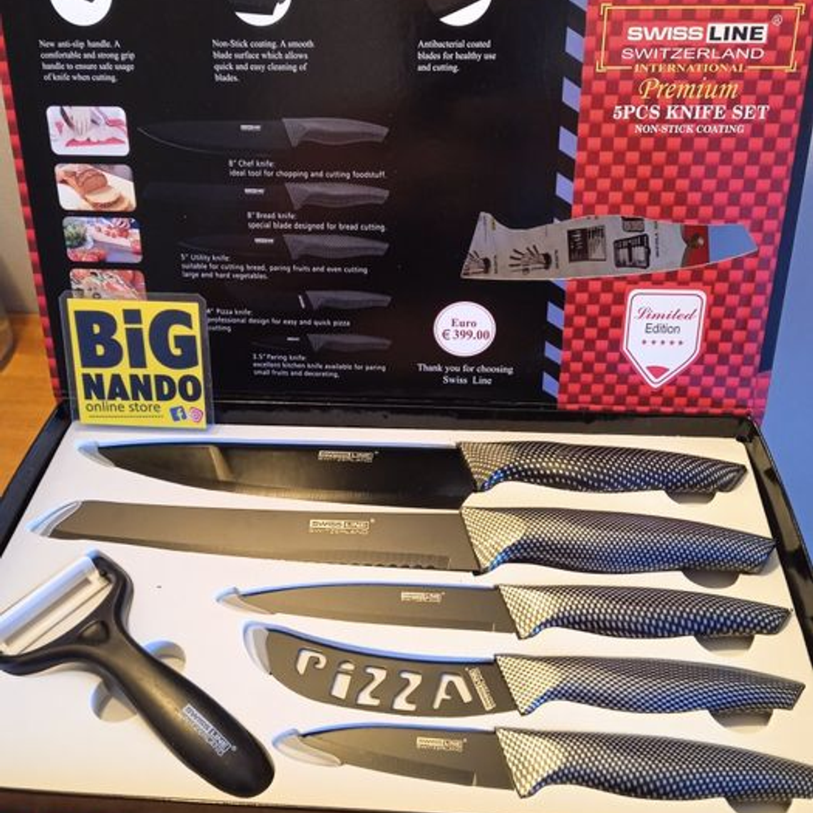 facas Swiss Line com 5 peças + oferta 1
