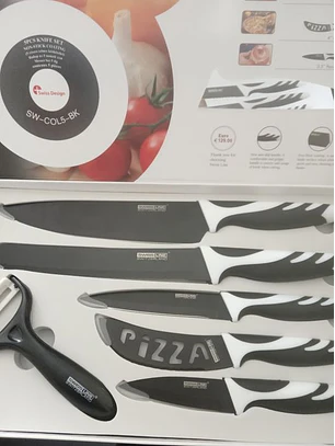 Facas Swiss Touch revestimento cerâmico 6 peças