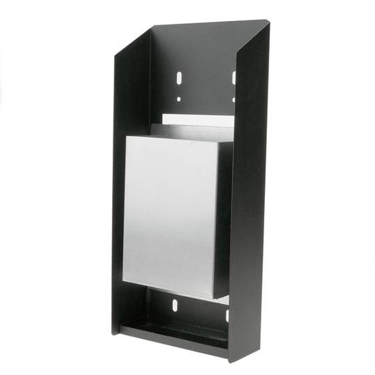 Cinzeiro de parede para exterior de metal preto 147 x 60 x 324 mm 4