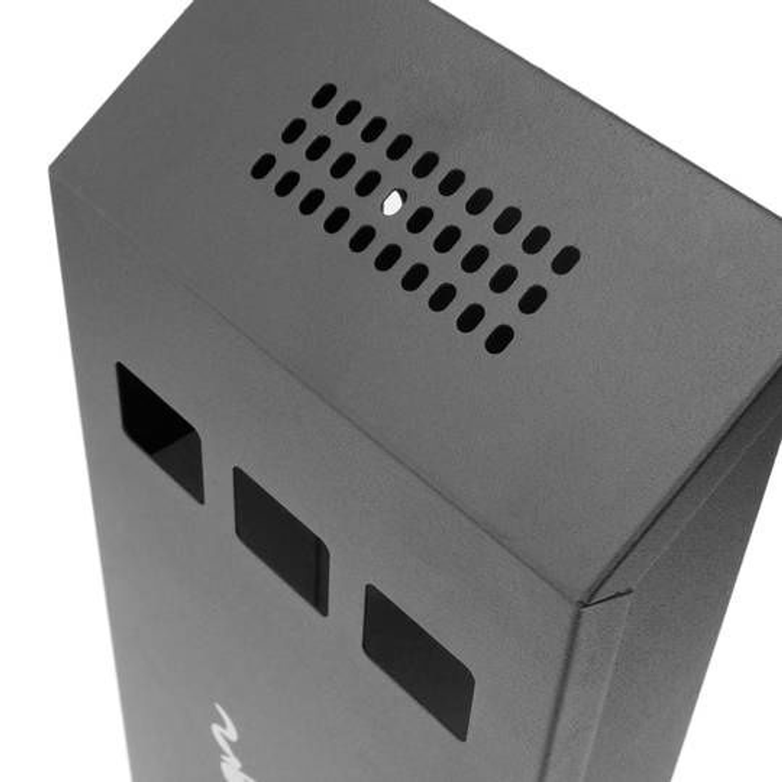 Cinzeiro de parede para exterior de metal preto 147 x 60 x 324 mm 5