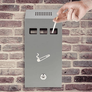 Cinzeiro de parede para exterior de metal cinza 147 x 60 x 324 mm

24,