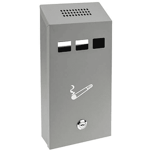 Cinzeiro de parede para exterior de metal cinza 147 x 60 x 324 mm

24,