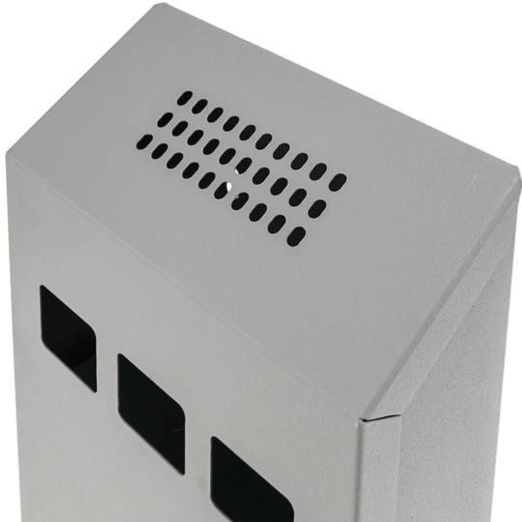 Cinzeiro de parede para exterior de metal cinza 147 x 60 x 324 mm

24, 7