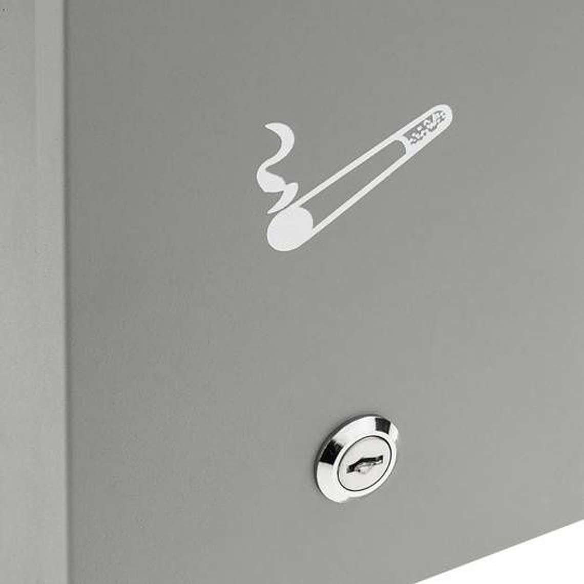 Cinzeiro de parede para exterior de metal cinza 147 x 60 x 324 mm

24, 8