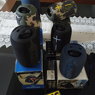 Coluna s/fios resistente a salpicos de água, C/rádio