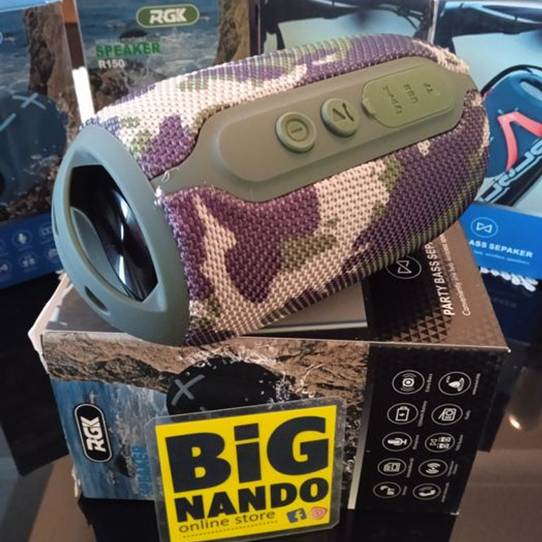 Coluna s/fios resistente a salpicos de água, C/rádio 5