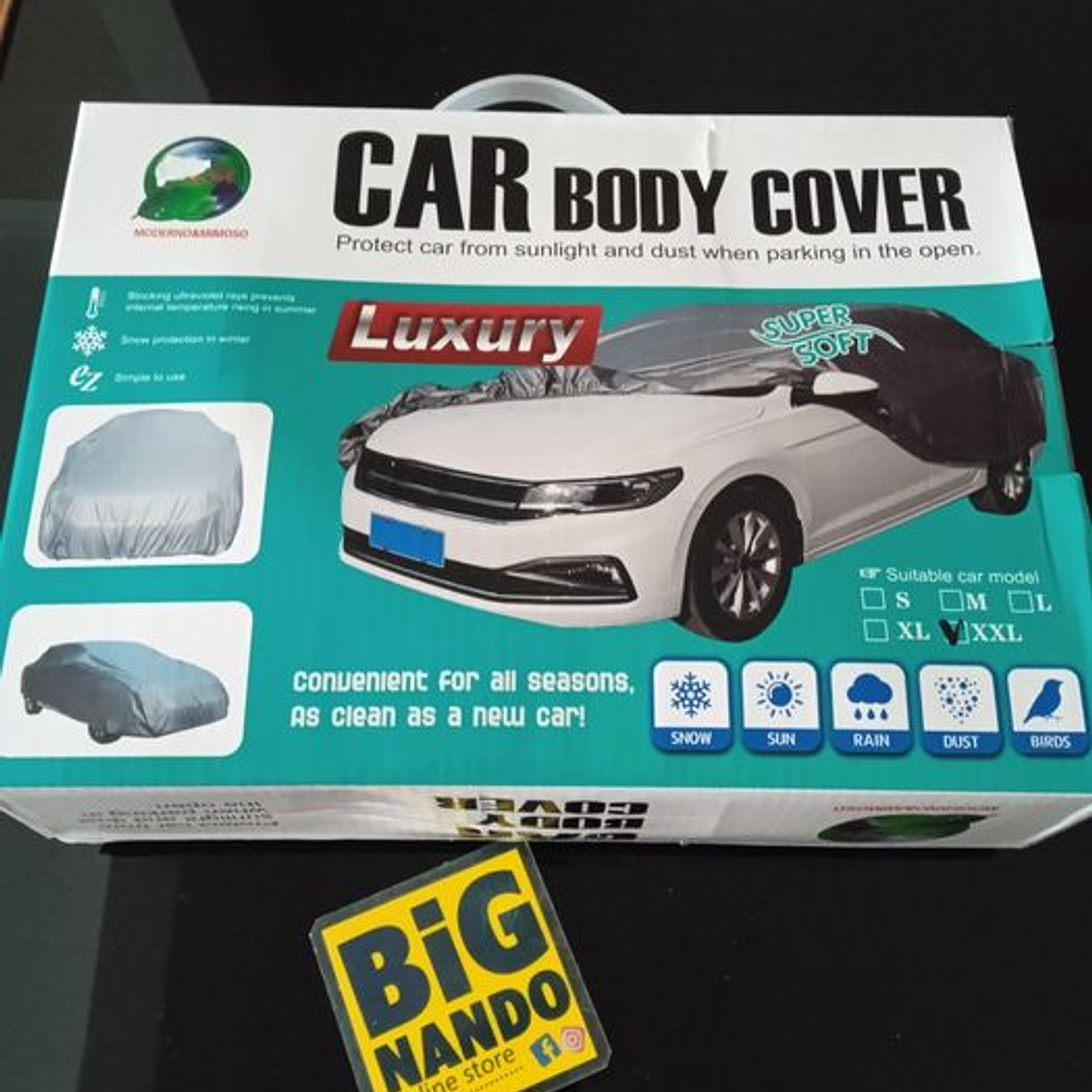 Capa proteção para carro ou carrinha M/L/XL ou XXL 1