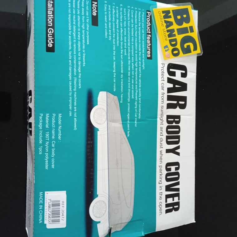 Capa proteção para carro ou carrinha M/L/XL ou XXL 4