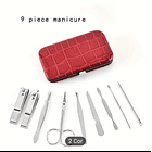 Conjunto de Manicure e pedicure com 9 peças, disponível em 2 cores. 5