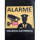 Placas de aviso de alarme em PVC 8