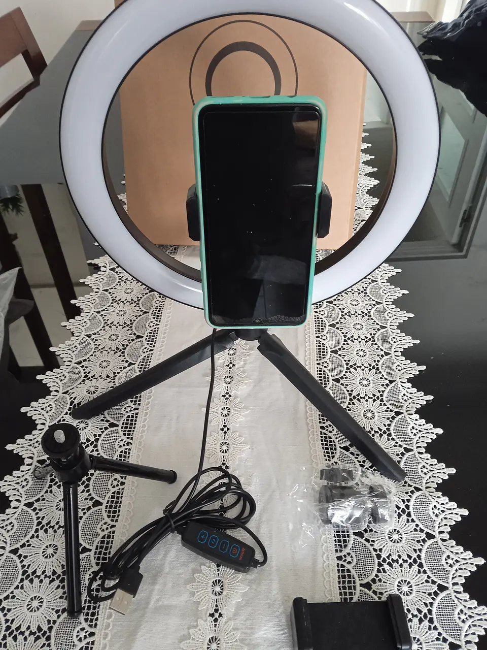 Ring Light Anel 26 cm e Tripé 14 cm Para directo ou influencier 1