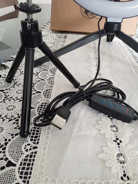 Ring Light Anel 26 cm e Tripé 14 cm Para directo ou influencier