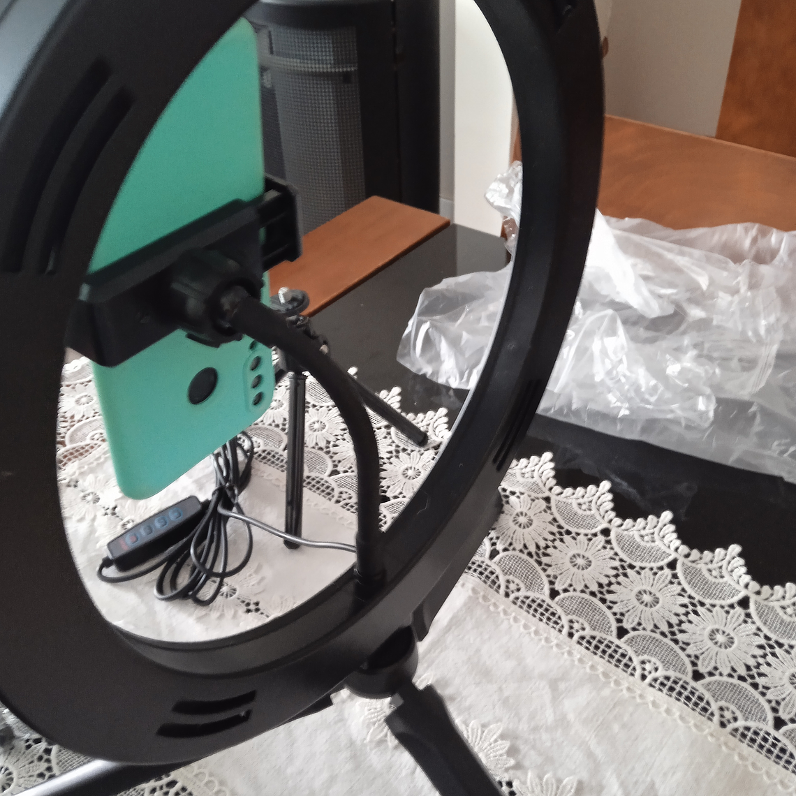 Ring Light Anel 26 cm e Tripé 14 cm Para directo ou influencier 4