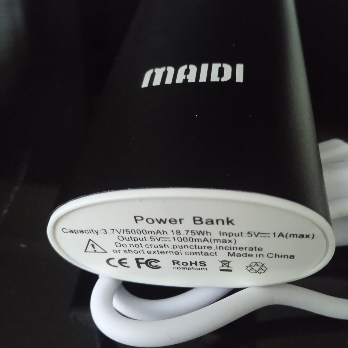 Power Bank de 5000 mAh com - Várias Cores 5