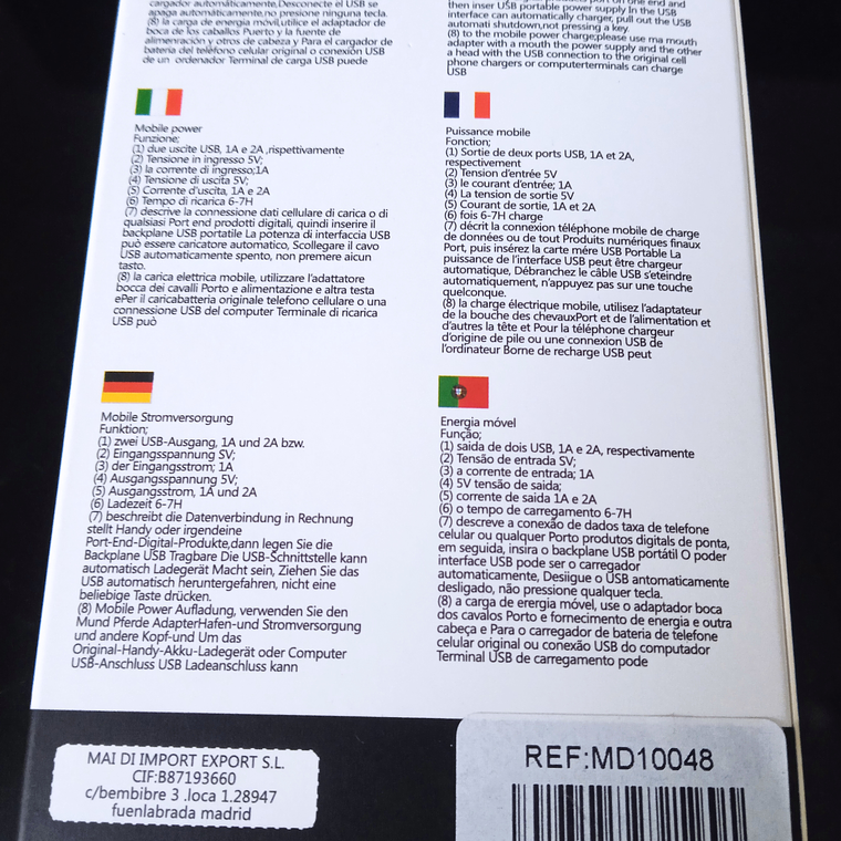 Power Bank de 5000 mAh com - Várias Cores 7