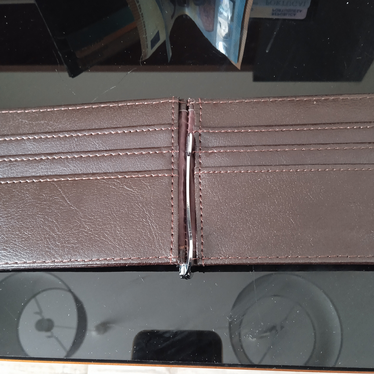 Porta cartões RFDI com porta notas e moedas 4